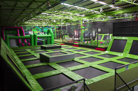 Trampolines at Flip Out Preston