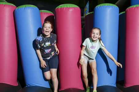 Inflatable at Flip Out Rushden Lakes